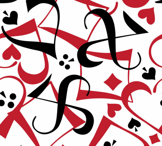 QwkDog Design Latour Hearts and Spades Fabric Design