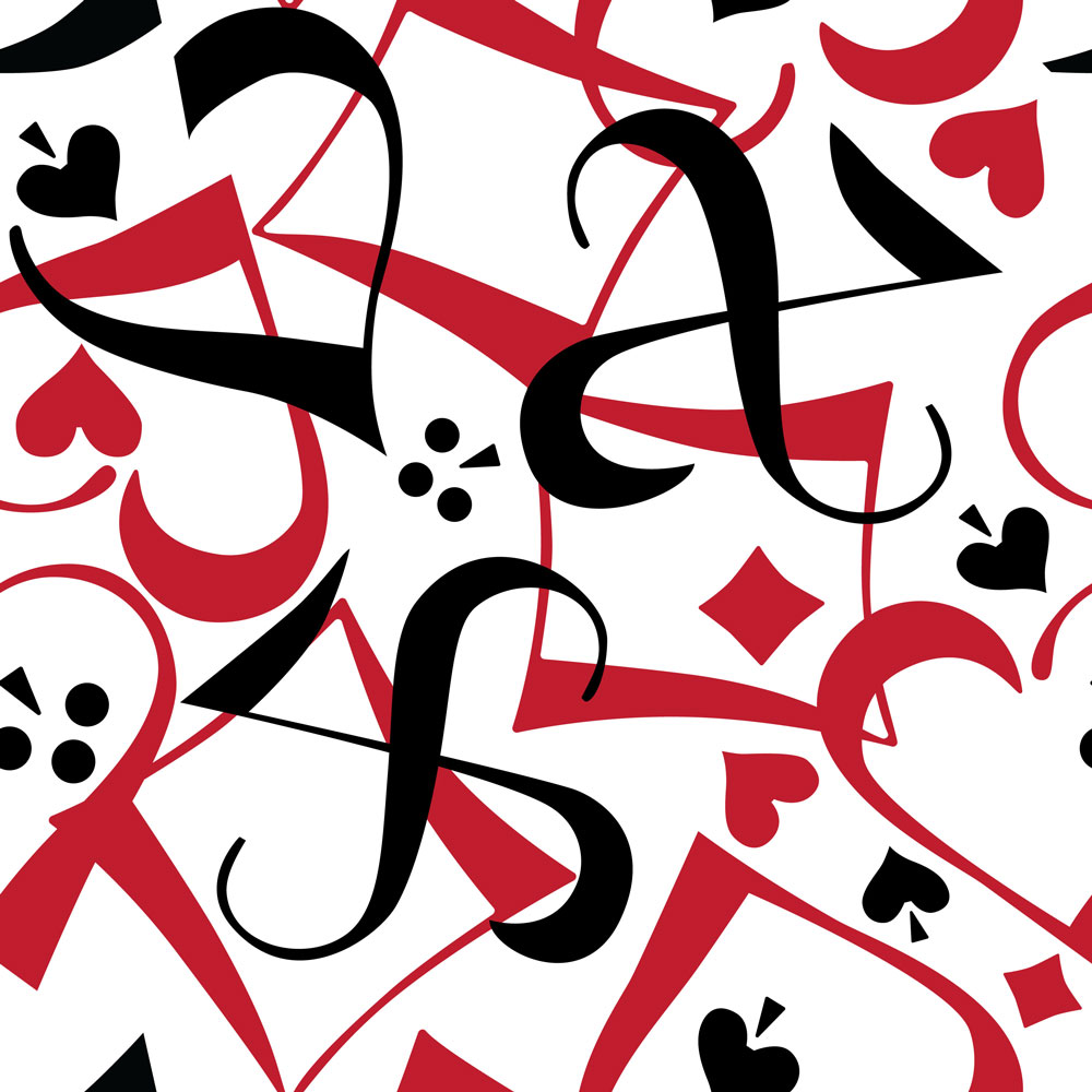 QwkDog Design Latour Hearts and Spades Fabric Design